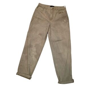 asos Design, gray high rise, wide leg, cuffed ankle, jeans sz 28, 30 in seam